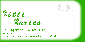 kitti marics business card